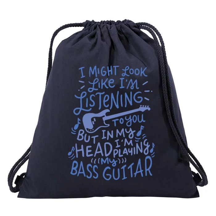 Funny Bass Guitar Player Music Lover Bassist Drawstring Bag