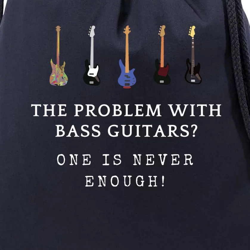 Funny Bass Guitar Drawstring Bag