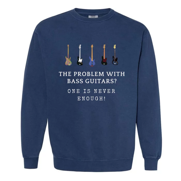 Funny Bass Guitar Garment-Dyed Sweatshirt