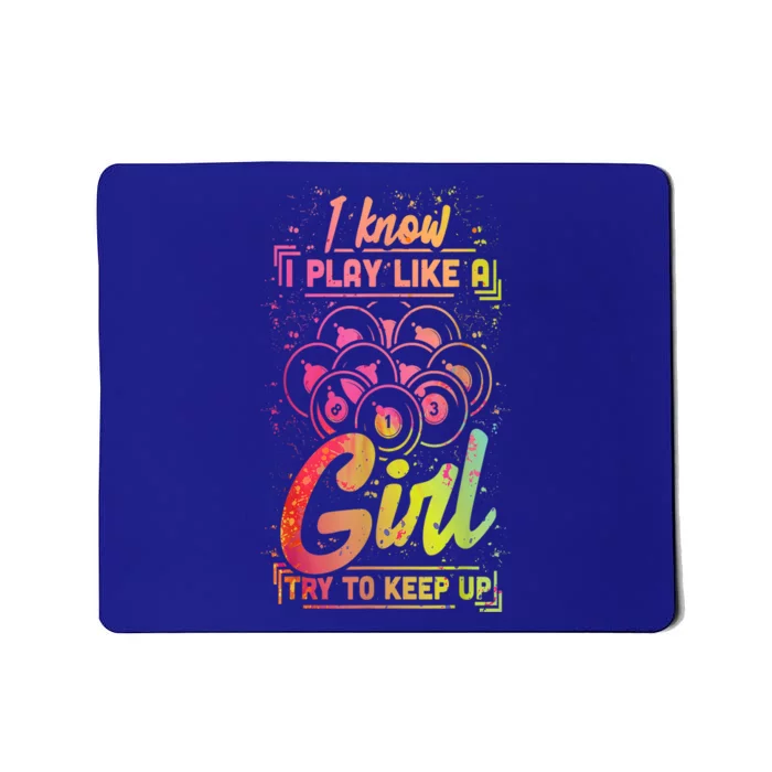 Funny Billiards Gift Team Play Like A Girl Gift Ideas For Fan Mousepad