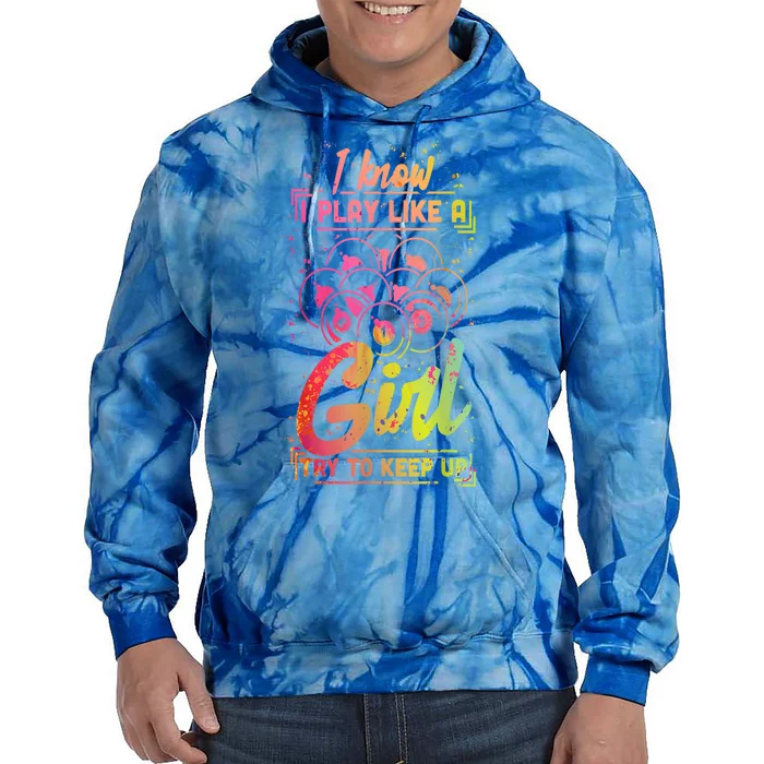 Funny Billiards Gift Team Play Like A Girl Gift Ideas For Fan Tie Dye Hoodie