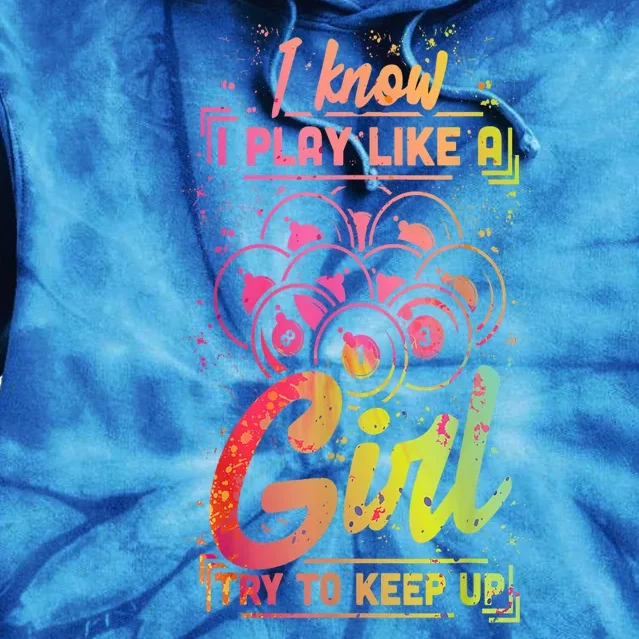 Funny Billiards Gift Team Play Like A Girl Gift Ideas For Fan Tie Dye Hoodie