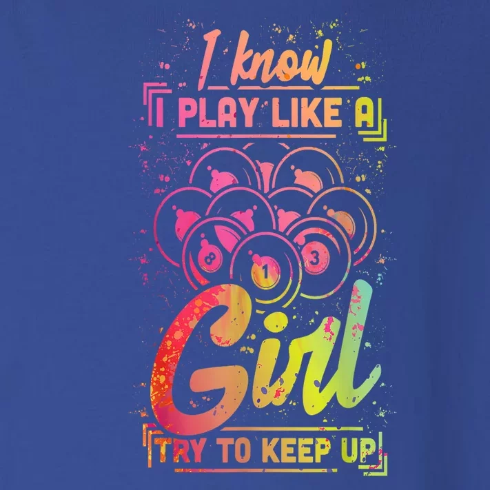 Funny Billiards Gift Team Play Like A Girl Gift Ideas For Fan Toddler Long Sleeve Shirt