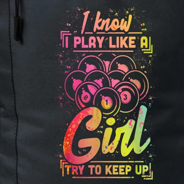 Funny Billiards Gift Team Play Like A Girl Gift Ideas For Fan Daily Commute Backpack