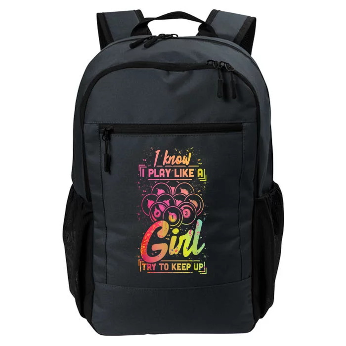 Funny Billiards Gift Team Play Like A Girl Gift Ideas For Fan Daily Commute Backpack