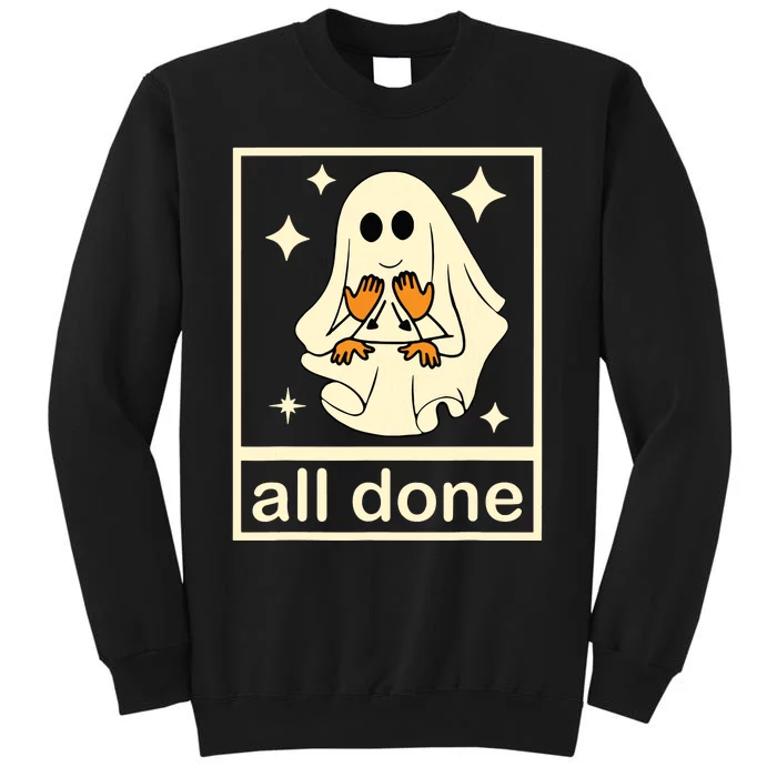 Funny Boojee Ghost All Done Slp Speech Therapy Halloween Sweatshirt