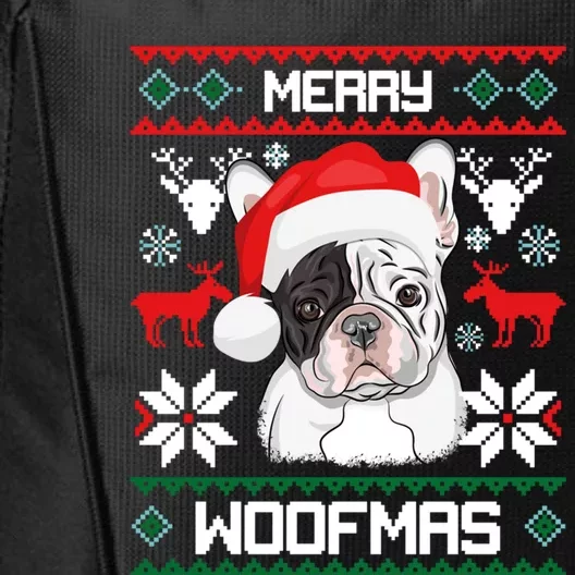 French Bulldog Gift For Merry Christmas Woofmas Frenchie Gift City Backpack