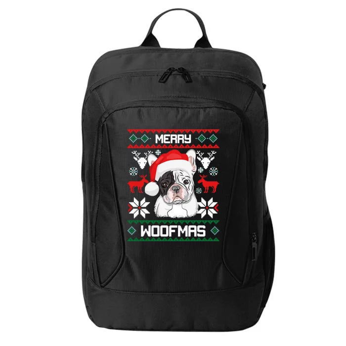 French Bulldog Gift For Merry Christmas Woofmas Frenchie Gift City Backpack