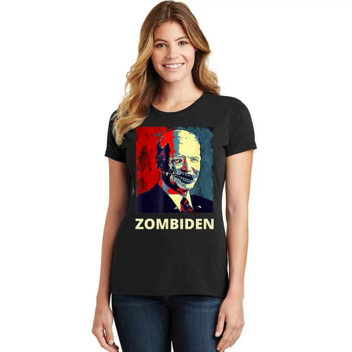 Funny Biden Halloween Zombie Zombiden President Women's T-Shirt