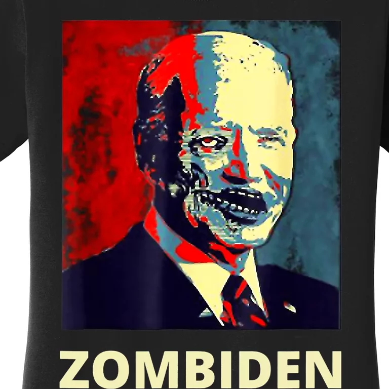 Funny Biden Halloween Zombie Zombiden President Women's T-Shirt