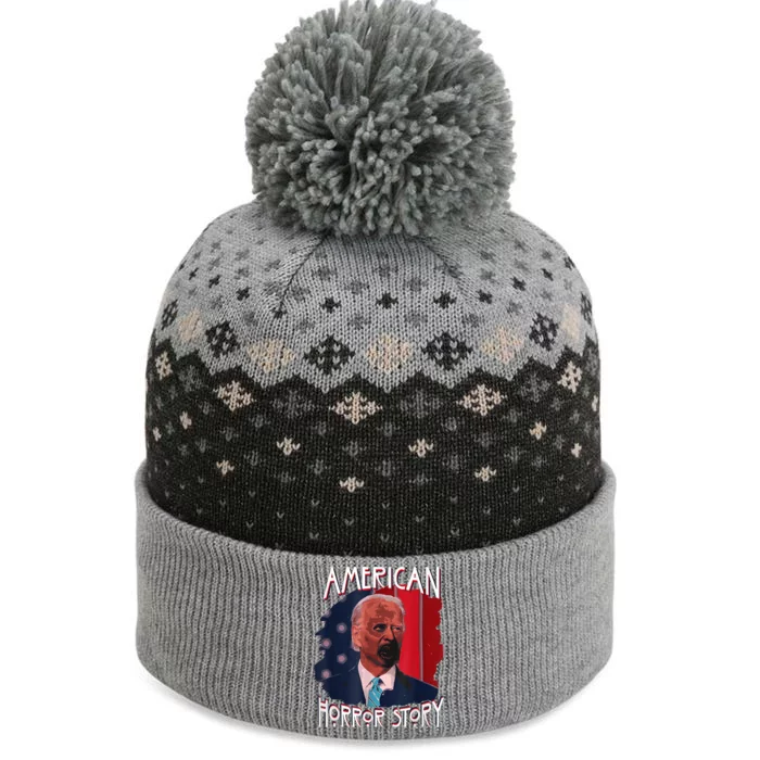 Funny Biden Horror American Ghost Story Halloween The Baniff Cuffed Pom Beanie