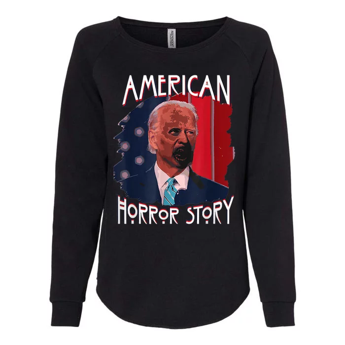 Funny Biden Horror American Ghost Story Halloween Womens California Wash Sweatshirt