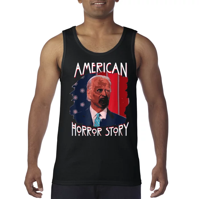 Funny Biden Horror American Ghost Story Halloween Tank Top