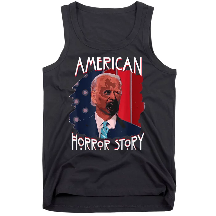 Funny Biden Horror American Ghost Story Halloween Tank Top