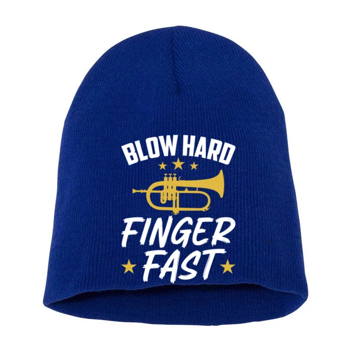 Flügelhorn Blow Hard Finger Fast Funny Flugelhorn Meaningful Gift Short Acrylic Beanie