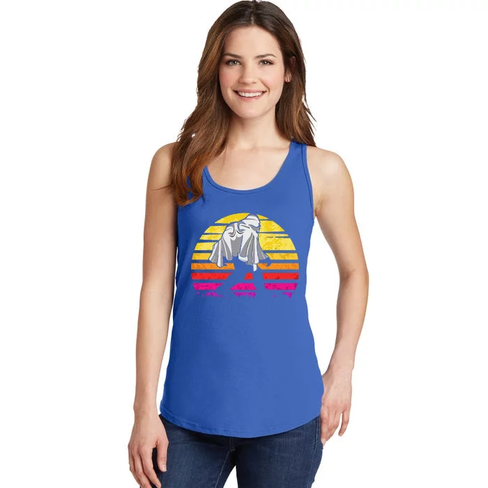 Funny Bigfoot Halloween Ghost Retro Sasquatch Ladies Essential Tank