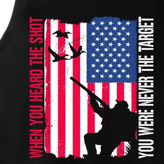 Funny Bird Hunting Chukar Hunting Usa American Flag Hunting Gift Ladies Tri-Blend Wicking Tank