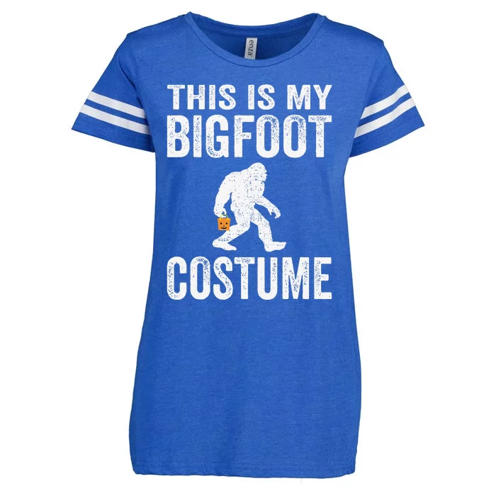 Funny Bigfoot Halloween Costume Enza Ladies Jersey Football T-Shirt