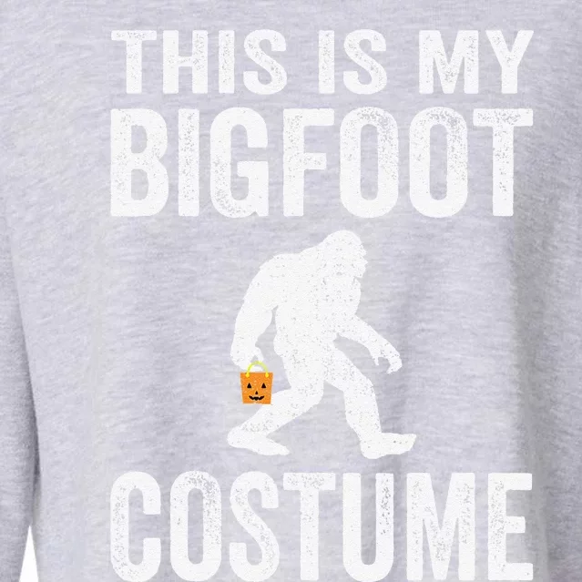 Funny Bigfoot Halloween Costume Cropped Pullover Crew