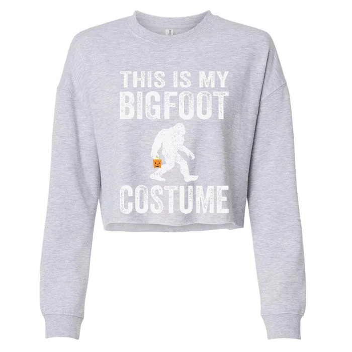 Funny Bigfoot Halloween Costume Cropped Pullover Crew