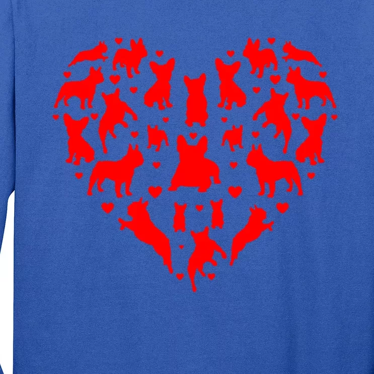 French Bulldogs Hearts Love Dog Lover Valentines Day Gift Long Sleeve Shirt