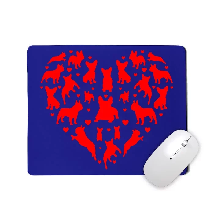 French Bulldogs Hearts Love Dog Lover Valentines Day Gift Mousepad