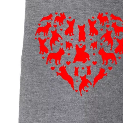 French Bulldogs Hearts Love Dog Lover Valentines Day Gift Doggie 3-End Fleece Hoodie