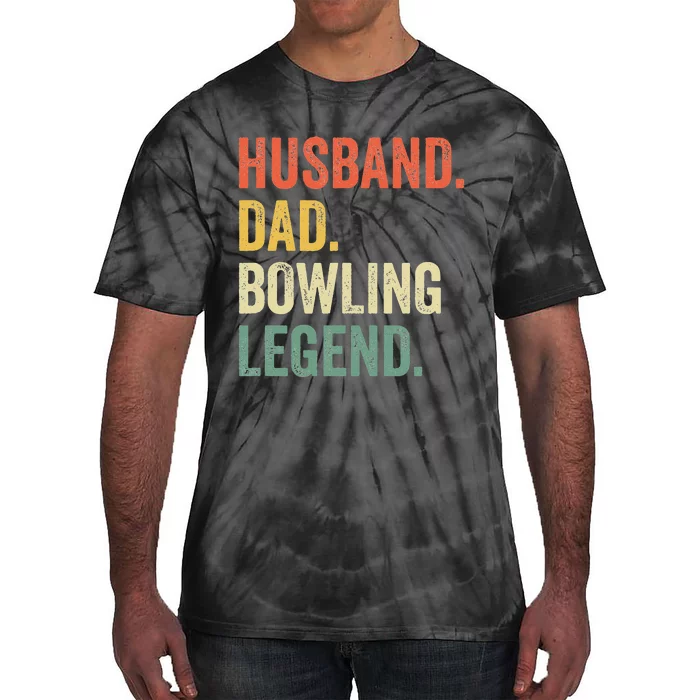 Funny Bowler Husband Dad Bowling Legend Father's Day Tie-Dye T-Shirt