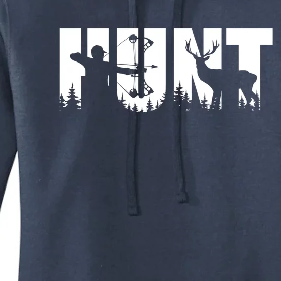 Funny Bow Hunting Deer For Hunter And Archery Hunter Hunting Cute Gift Women's Pullover Hoodie