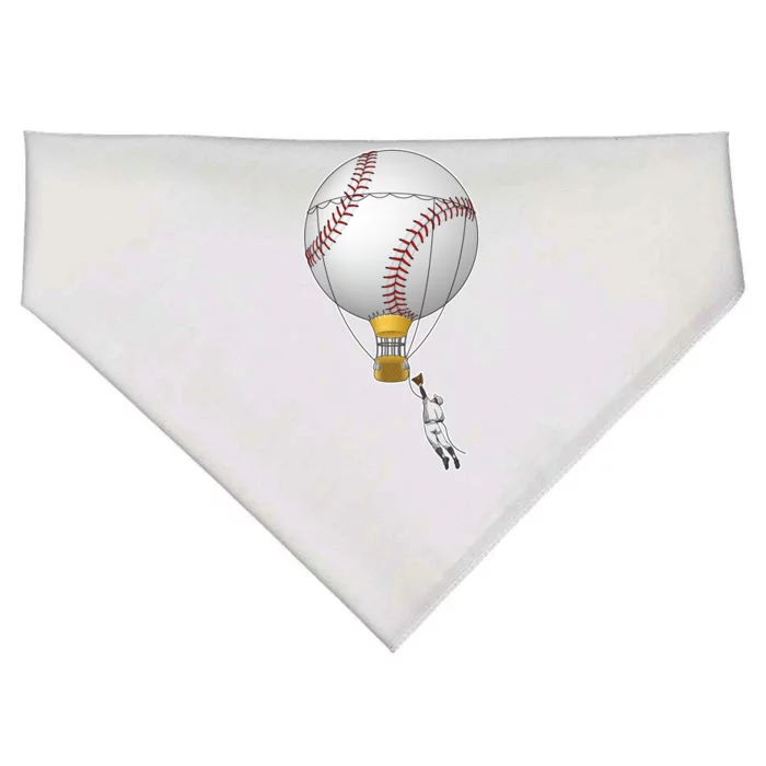 Funny Baseball Hot Air Balloon Baseball Catcher USA-Made Doggie Bandana