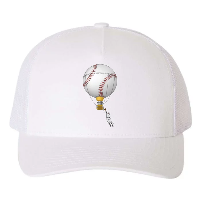 Funny Baseball Hot Air Balloon Baseball Catcher Yupoong Adult 5-Panel Trucker Hat