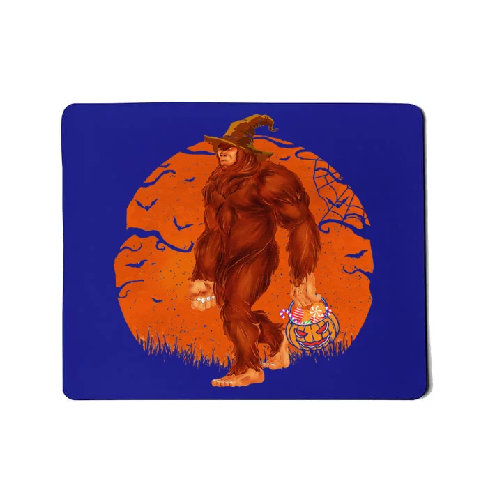 Funny Bigfoot Halloween Trick Or Treat Pumpkin Graphic Mousepad