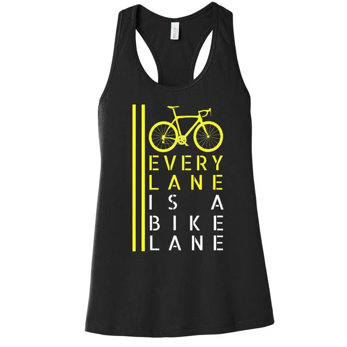 Funny Bicycle Humor Bike Cyclist Cycling Women's Racerback Tank