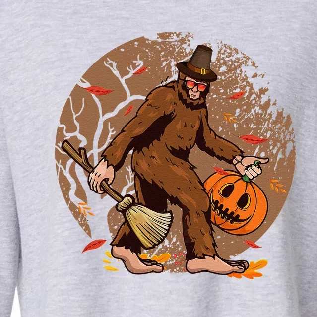 Funny Bigfoot Halloween WoGirlls Costume Cropped Pullover Crew