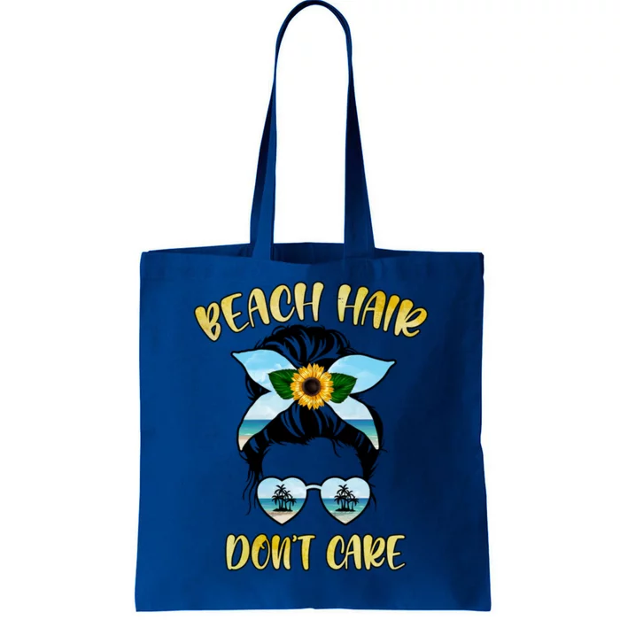 Funny Beach Hair Messy Bun Life Summer Vibes Family Vacation Gift Tote Bag