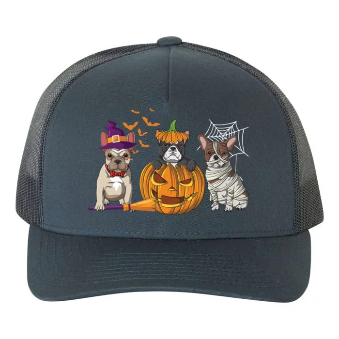 French Bulldog Halloween Witch Mummy Pumpkin Funny Dog Lover Gift Yupoong Adult 5-Panel Trucker Hat