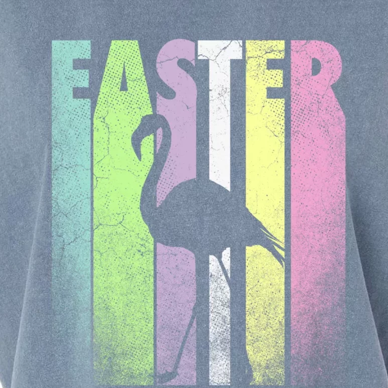 Flamingo Bird Happy Easter Cute Funny Spring Fun Holiday Funny Gift Garment-Dyed Women's Muscle Tee