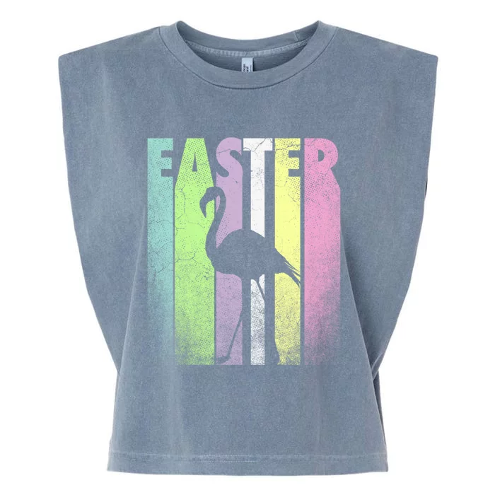 Flamingo Bird Happy Easter Cute Funny Spring Fun Holiday Funny Gift Garment-Dyed Women's Muscle Tee