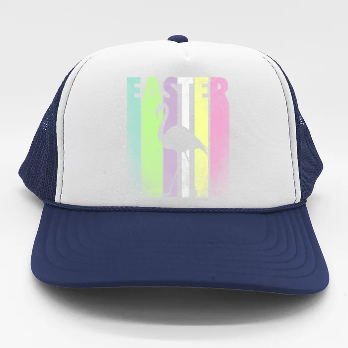 Flamingo Bird Happy Easter Cute Funny Spring Fun Holiday Funny Gift Trucker Hat