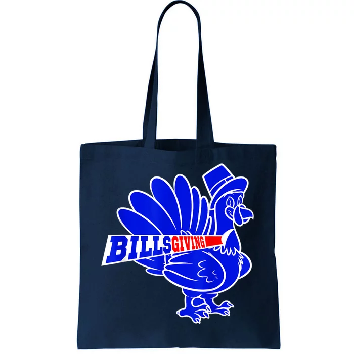 Funny BillsGiving Happy Thanksgiving Football Tote Bag