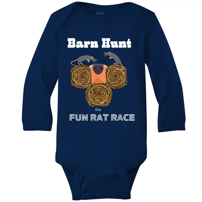 Funny Barn Hunt Barn Hunt The Fun Rat Race With Cute Rats Baby Long Sleeve Bodysuit