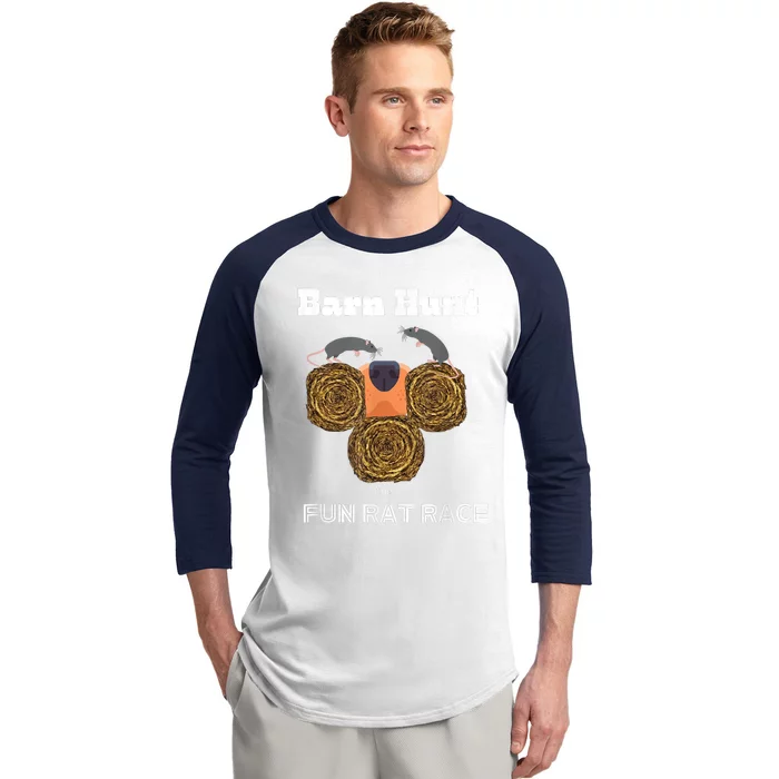 Funny Barn Hunt Barn Hunt The Fun Rat Race With Cute Rats Baseball Sleeve Shirt