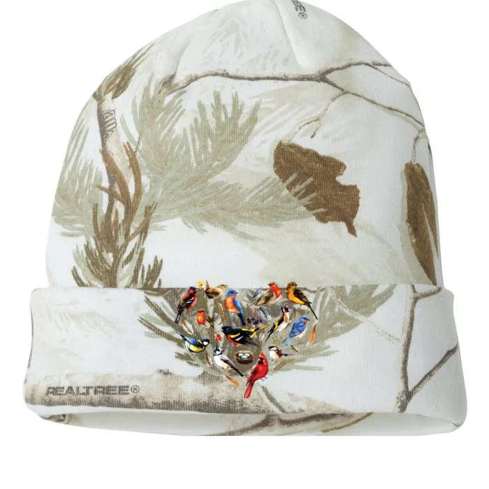 Forest Bird Heart Watching Cardinal Goldfinch Wren Chickadee Kati - 12in Camo Beanie