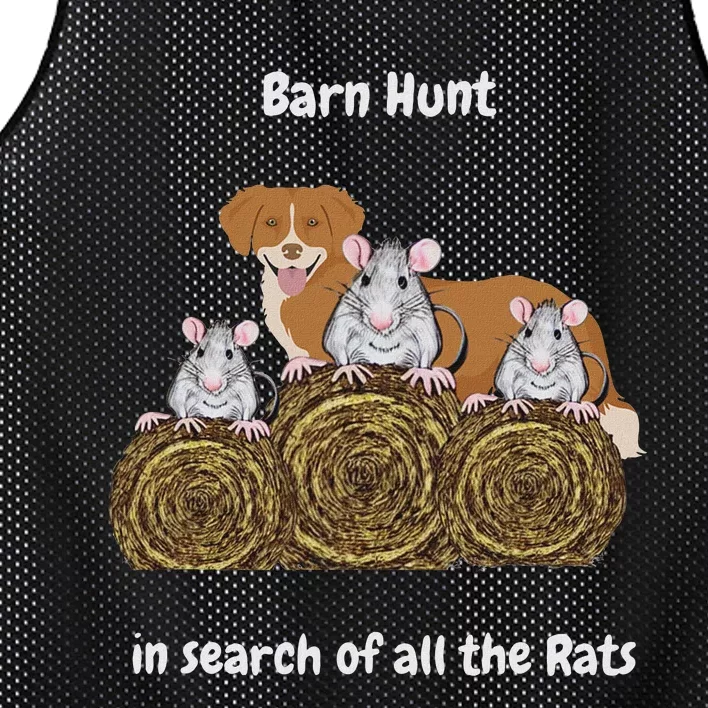 Funny Barn Hunt In Search Of Rats With A Ns Toller Dog Mesh Reversible Basketball Jersey Tank