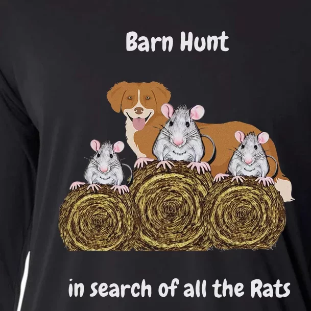 Funny Barn Hunt In Search Of Rats With A Ns Toller Dog Cooling Performance Long Sleeve Crew