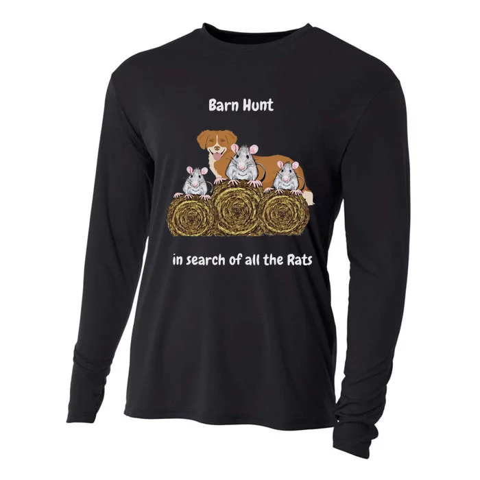 Funny Barn Hunt In Search Of Rats With A Ns Toller Dog Cooling Performance Long Sleeve Crew