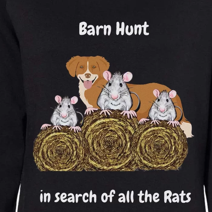 Funny Barn Hunt In Search Of Rats With A Ns Toller Dog Womens California Wash Sweatshirt