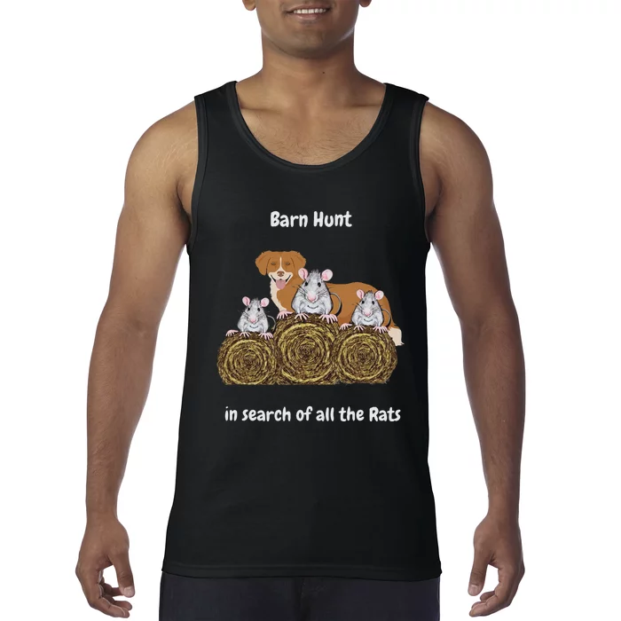 Funny Barn Hunt In Search Of Rats With A Ns Toller Dog Tank Top