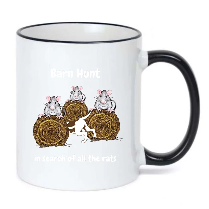 Funny Barn Hunt In Search Of All The Rats Black Color Changing Mug