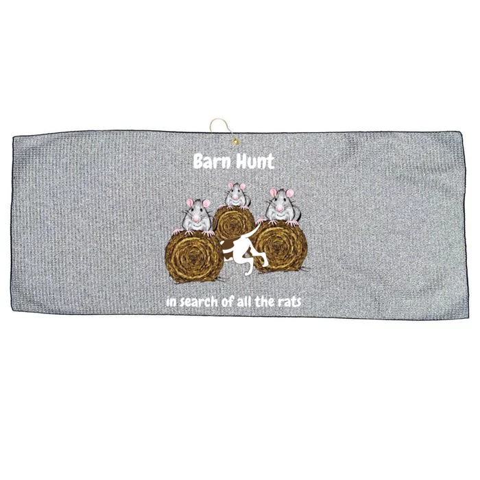 Funny Barn Hunt In Search Of All The Rats Large Microfiber Waffle Golf Towel